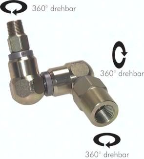 Z (3 Achsen)-Drehverschrau-bung R 3/8"(AG)-Rp 3/8"(IG)