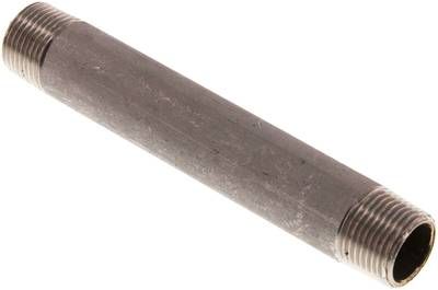 Rohrdoppelnippel R 3/8"-100mm, 20 bar 1.4571