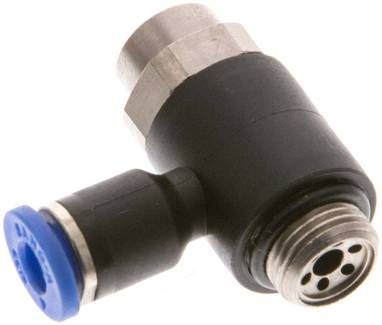 Winkel-Drosselrückschlag-ventil G 1/8"-4mm,abluftregelnd (Standard)