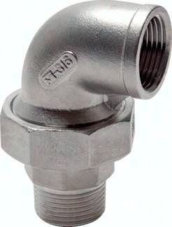 Winkel-Verschraubung flach dichtend Rp/R 1"(IG/AG)