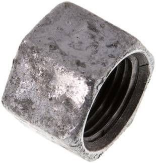 Verschlusskappe Rp 1/2", 25 bar Temperguss verzinkt