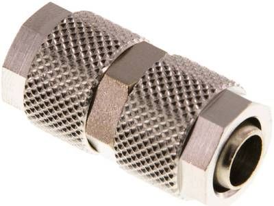 Gerade Verschraubung 10 x 8mm-10 x 8mm, Messing vernickelt