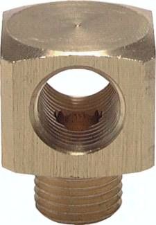T-Stücke G 3/8"(AG)-2 x G 3/8"(IG), Messing