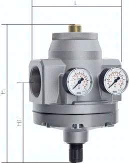 STANDARD-Druckregler(pilotg.) G 1 1/2", 0,1 - 3 bar, Baureihe 8
