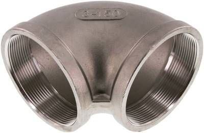 90°-Winkel Rp 3" (IG), 16 bar 1.4408