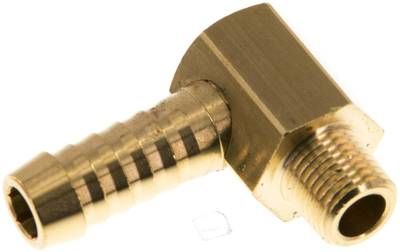 Winkel-Gewindetülle M 10 x 1 (konisch)-9mm, Messing
