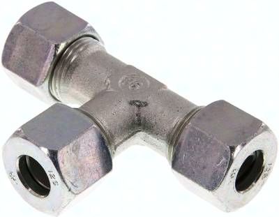 T-Schneidringverschraubung 12 S, Stahl verzinkt