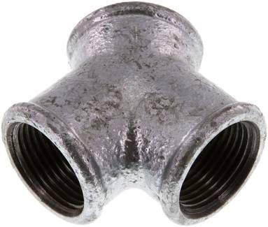 Y-Stück Rp 1" (IG), 25 bar Temperguss verzinkt
