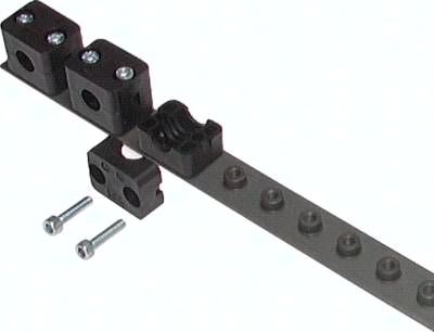 Reihenanschweißplatte für 5 Rohrschellen Baugröße 6-leicht