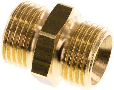 Doppelnippel G 1/2"-G 1/2", b16 bar Messing/Rotguss