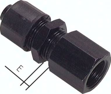Aufschraub-Schott-Verschrau-bung M 5-4,3 x 3mm,Aluminium