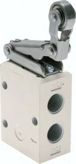 3/2-Wege Endschalter G 1/4", Stahl-Leerrücklaufrolle (kugelgelagert)