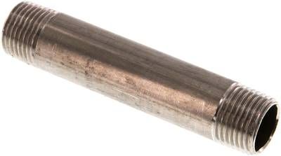 Rohrdoppelnippel R 1/2"-100mm, 20 bar 1.4571