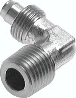 Winkel-Gewindestück R 1/4"-10 x 8mm, 1.4404 ohne Mutter