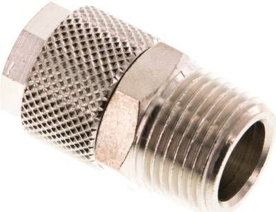 Gerade Verschraubung R 3/8"-12 x 10mm, Messing vernickelt