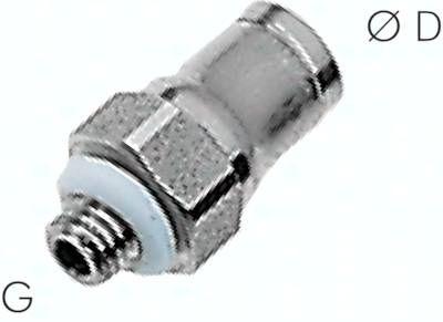 Gerader Steckanschluss M 5-4mm, Baureihe Edelstahl