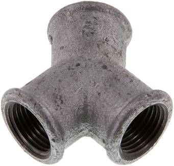 Y-Stück Rp 1/2" (IG), 25 bar Temperguss verzinkt