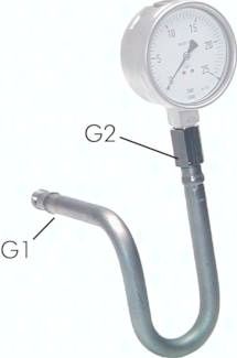 Wassersackrohr U-Form(1.4571) G 1/2" (AG)-G 1/2" (AG)