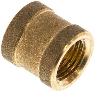 Rundmuffe G 1/4"-G 1/4", 16 bar Messing