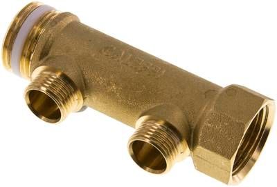 Verteilerrohr G 1"(IG/AG), 2 Abgänge G 1/2" (AG)