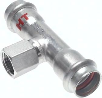Pressfitting, T-Stück, 54mm, Rp 1/2" IG, 1.4404