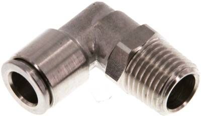 Winkel-Steckanschluss, pos. R 1/4"-8mm, IQS-Edelstahl