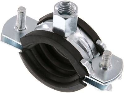 Rohrschelle 25 - 30mm,Stahl verzinkt mit Einlage, FISCHER