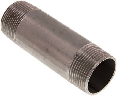 Rohrdoppelnippel R 1 1/4"-120mm, 20 bar 1.4571