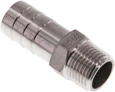 Gewindetülle NPT 1/2"-19mm, 16 bar 1.4408
