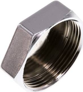 Verschlusskappe G 1 1/2", 16 bar Messing vernickelt