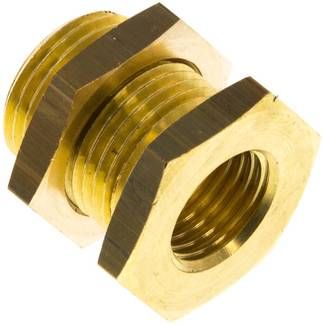 Schottverschraubung G 1/4"-G 3/8", 16 bar Messing