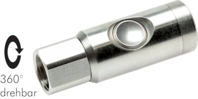 Sicherheits-Druckknopfkupplung (NW7,2), G 1/2" IG, 1.4404