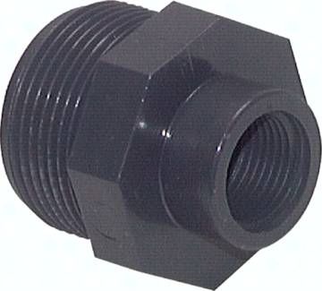 Reduziernippel Rp 1 1/2"(AG)-Rp 1 1/4"(IG), PVC-U