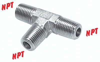 T-Stück NPT 3/8" (AG), Stahl verzinkt