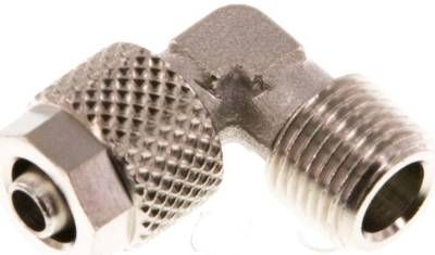 Winkel-Verschraubung R 1/8"-6 x 4mm, Messing vernickelt