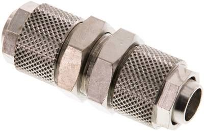 Schott-Verschraubung 12 x 10mm, Messing vernickelt
