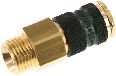 Kupplungsdose (NW7,2) G 1/2"(AG), grün, Kreis Ø 12,5 mm