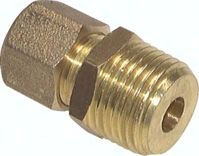 Gerade Klemmringverschraubung R 1/4"-6mm, Messing