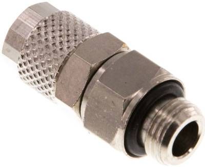 Gerade Drehverschraubung G 1/8"-6 x 4mm, Messing vernickelt