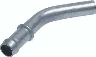 45°-Schlauchnippel Rohr 6, 5 - 6mm, Stahl verz.