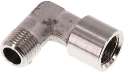 90°-Einschraubwinkel G 1/8"(IG)-R 1/8"(AG), 150 bar 1.4404