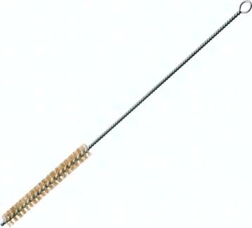 Zylinderbürste mit Öse, 10 mm, Messingdraht gewellt