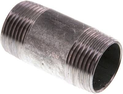 Rohrdoppelnippel R 1"-60mm, 50 bar, Stahlrohr ST 37 verzinkt