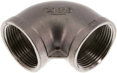 90°-Winkel Rp 1 1/4" (IG), 10 bar 1.4408