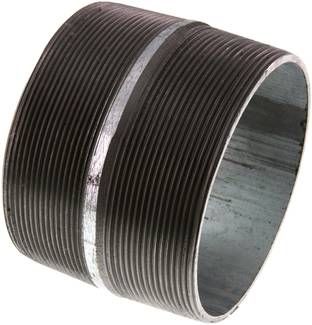 Rohrdoppelnippel R 4"-80mm, 50 bar, Stahlrohr ST 37 verzinkt