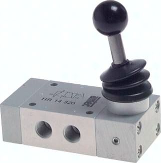 3/2-Wege Handhebelventil mit Raste G 1/2"