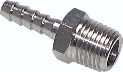 Gewindetülle R 1/2"-16mm, 16 bar Messing vernickelt
