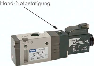3/2-Wege Magnetventil, G 1/8", geschlossen (NC), 24 V=
