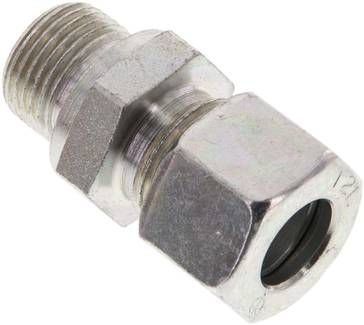 Gerade Schneidringverschr. 12 L-G 3/8", Stahl verzinkt