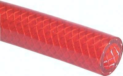 PVC-Gewebeschlauch 6x12,0mm, rot, Meterware